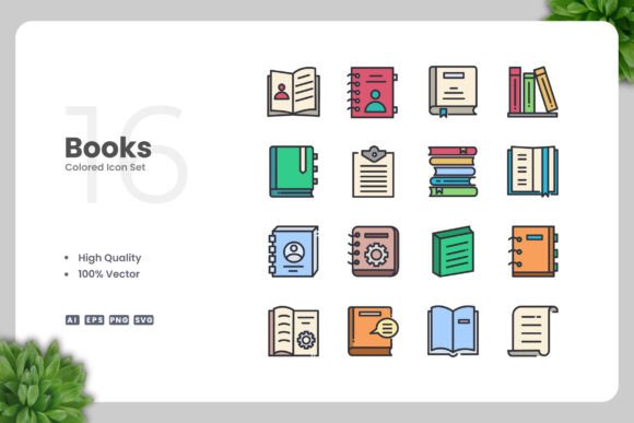 Book Color Icons