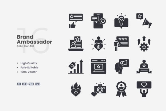 Brand Ambassador Solid Icons: A Powerful Tool for Modern Designers