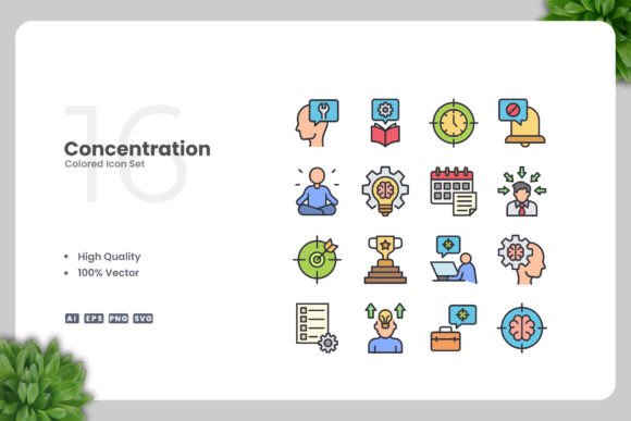 Concentration Color Icons for Streamlined Design Workflows