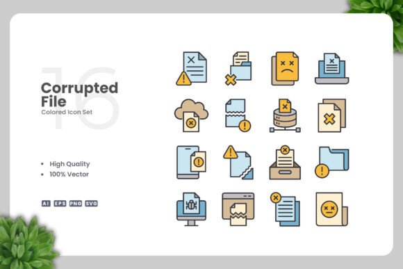 Corrupted File Color Icons