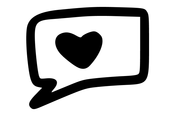 Enhance Your Creative Projects with the Speech Balloon with Heart Doodle