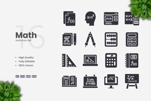 Math Solid Icons: A Versatile Tool for Modern Designers