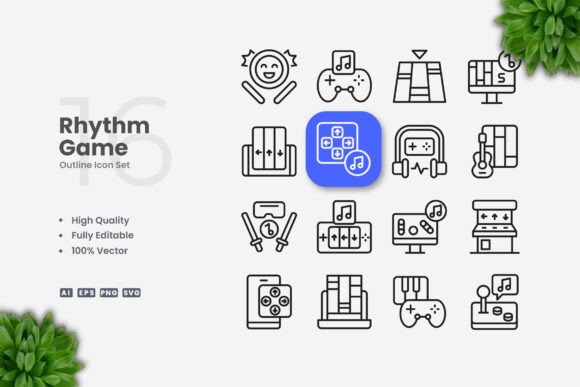 Rhythm Game Icons: Modern Design for Every Project
